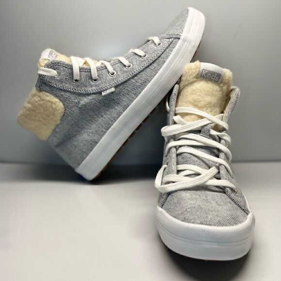 Keds Women's Kickstart Hi TRX Den/Shrl Sneaker Wool WF63654 (CN) - Picture 6 of 9